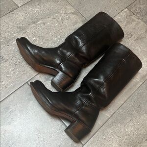 Frye Vintage Leather Campus Heeled Boots